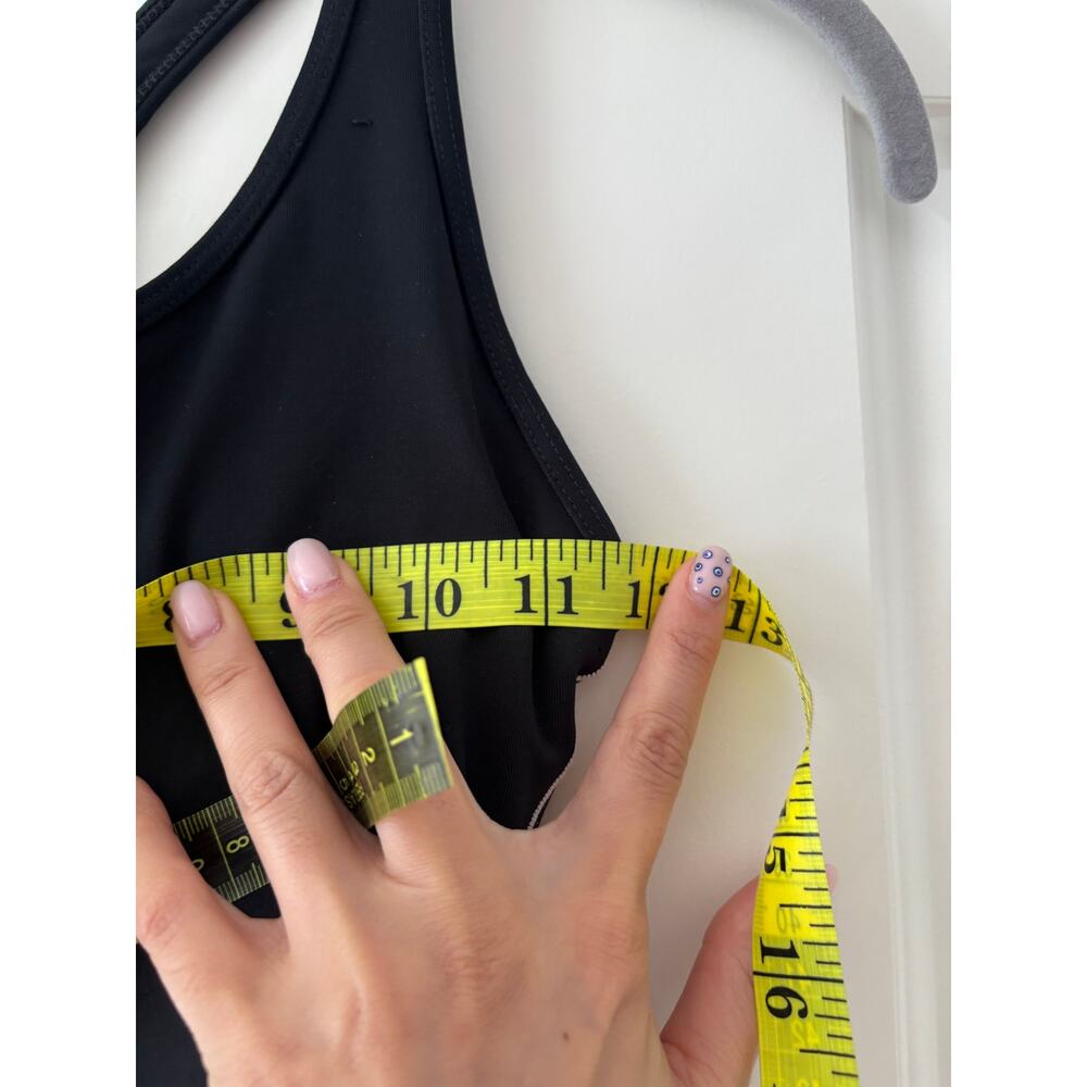 Adidas Black Racerback Cropped Sports Tank XS - Picture 3 of 8